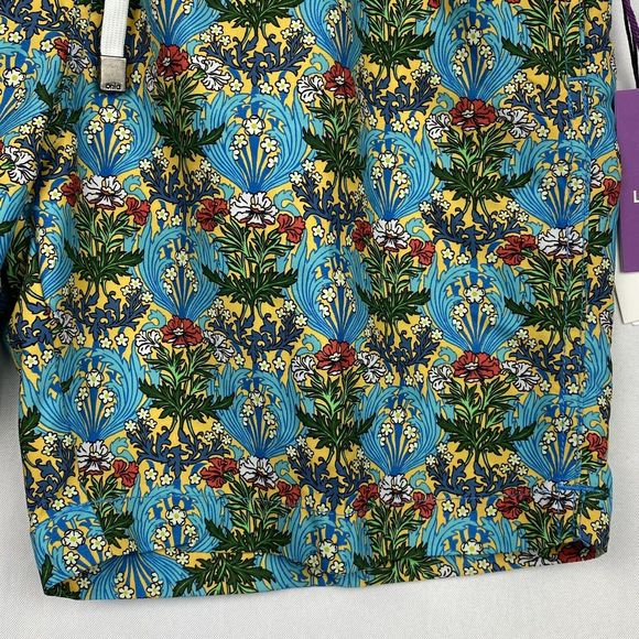 NWT Onia Mens Small Charles 7 Swim Trunks Floral Coral Vines Liberty Lined $225 - Picture 5 of 16
